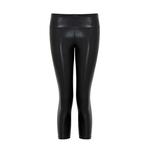 Black Foil Gloss 3/4 Legging