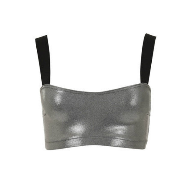 Suki Leatherback Miso Crop Top -  Chrome Gloss